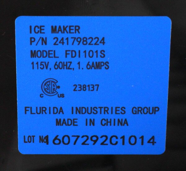 ELECTROLUX ICE MAKER ASSEMBLY IM116000 Appliance Parts Company
