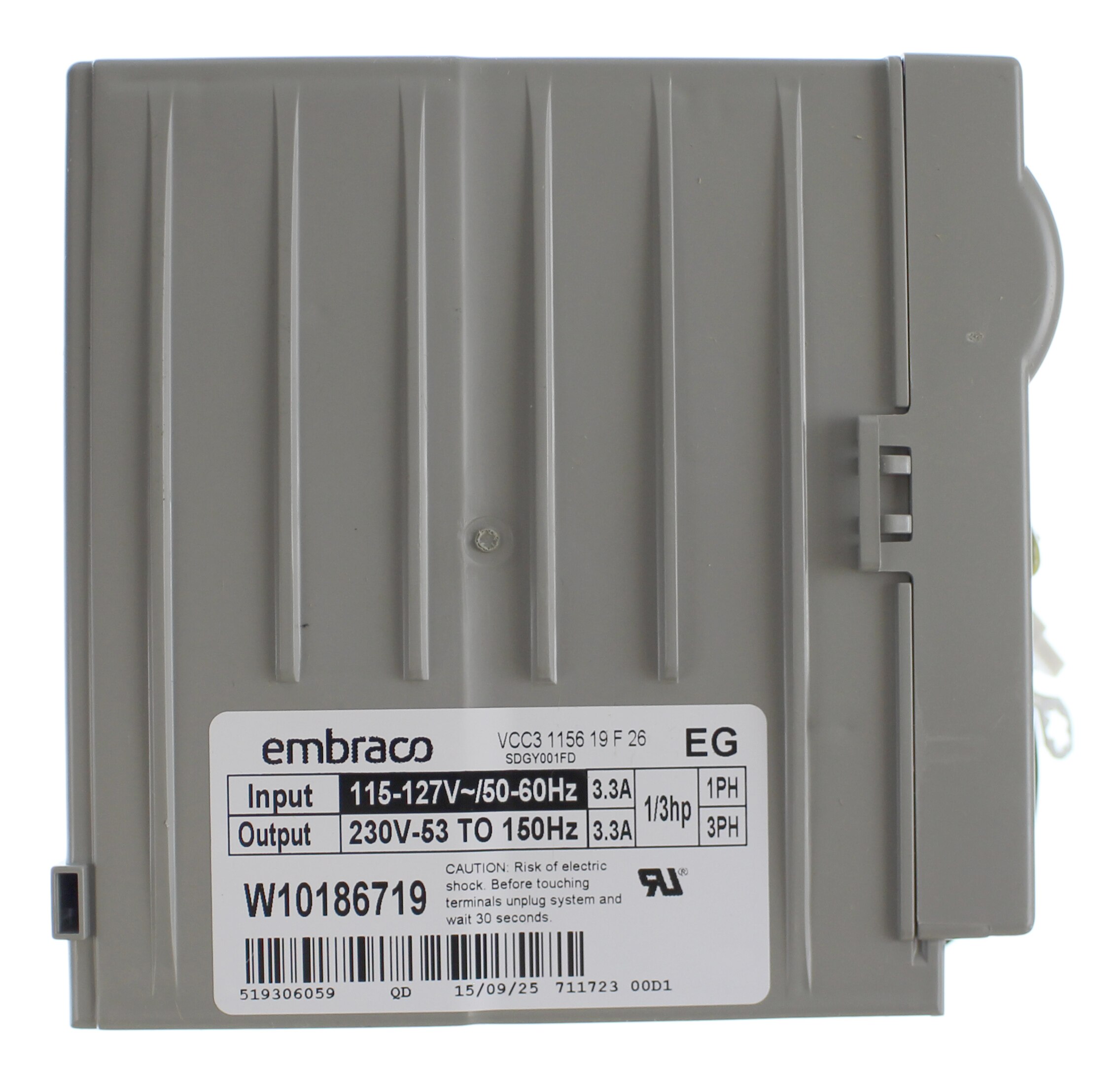 thumbnail image 2 of W10276644 Whirlpool Refrigerator Compressor 2 of 11